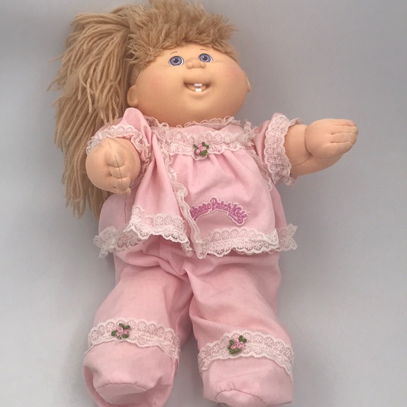 blonde curly cabbage patch doll